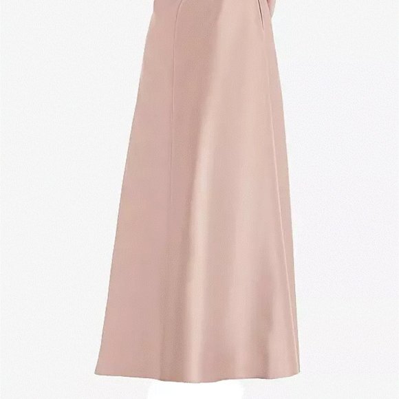 Alfred Sung 821....One-Shoulder Satin Maxi Dress .....Toasted Sugar....Size 8 - Picture 4 of 7